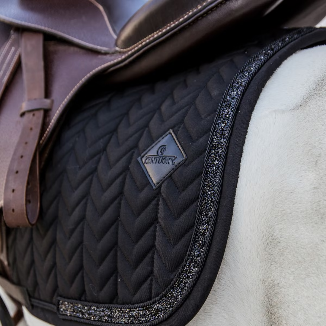 KENTUCKY SADDLE PAD GLITTER STONE JUMPING - BLACK - 4