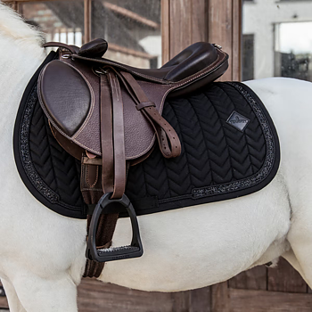 KENTUCKY SADDLE PAD GLITTER STONE JUMPING - BLACK