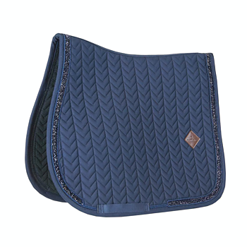 KENTUCKY SADDLE PAD GLITTER STONE JUMPING - NAVY