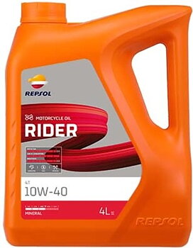 REPSOL RIDER 4T 10W-40 Miniralolja Dunk 4 Liter  RPP2130MGB