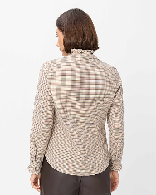 Skjorta Victoria smårutig brun/beige - 2