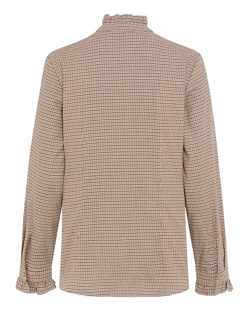 Skjorta Victoria smårutig brun/beige - 6