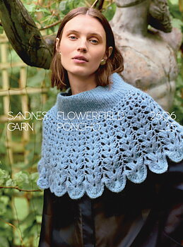 Sandnes Flowerfield Poncho 2606_15  (Virknål 6, stickor 4,5)
