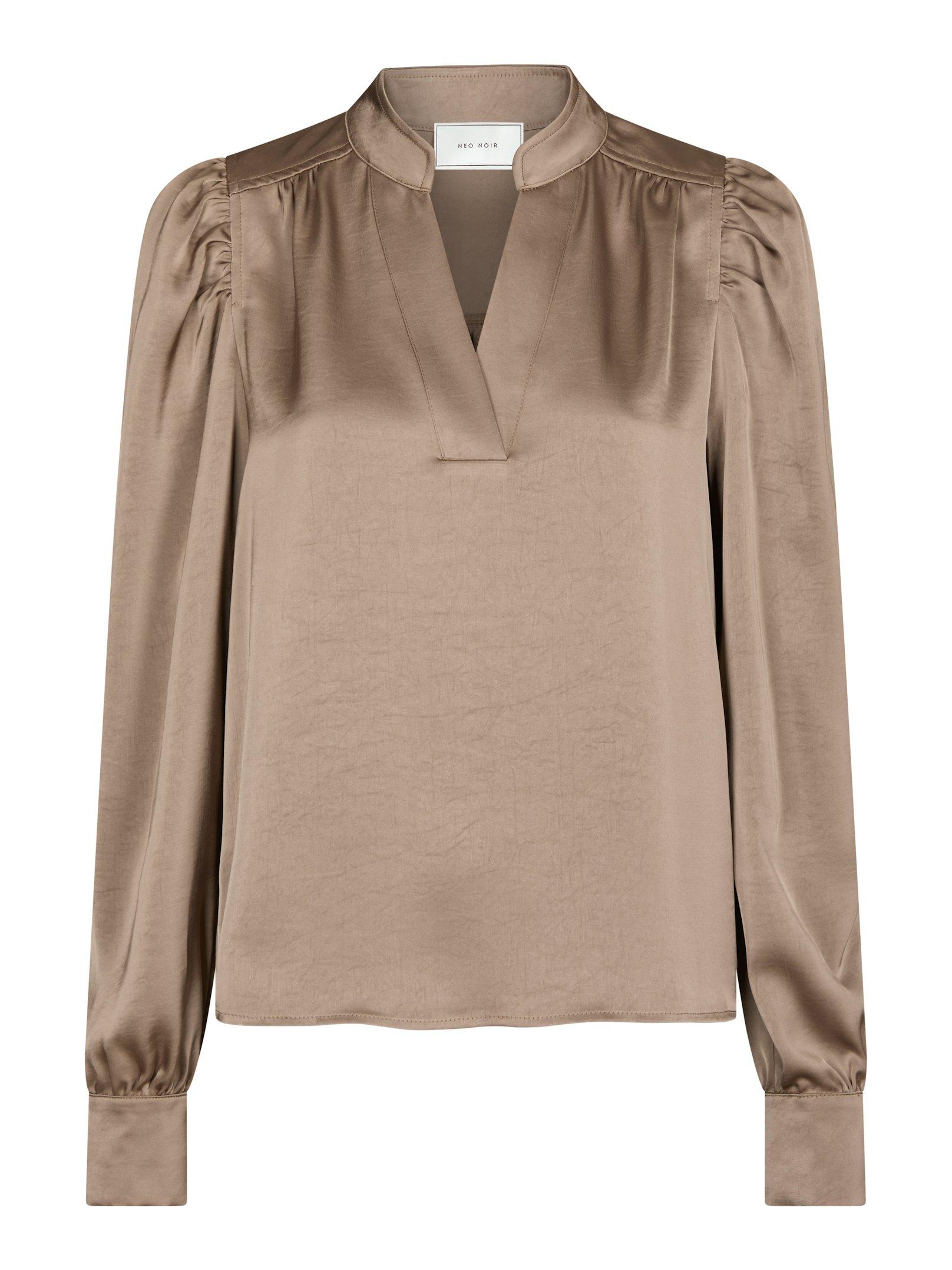 Rosslyn Heavy Sateen Blouse Dark Taupe
