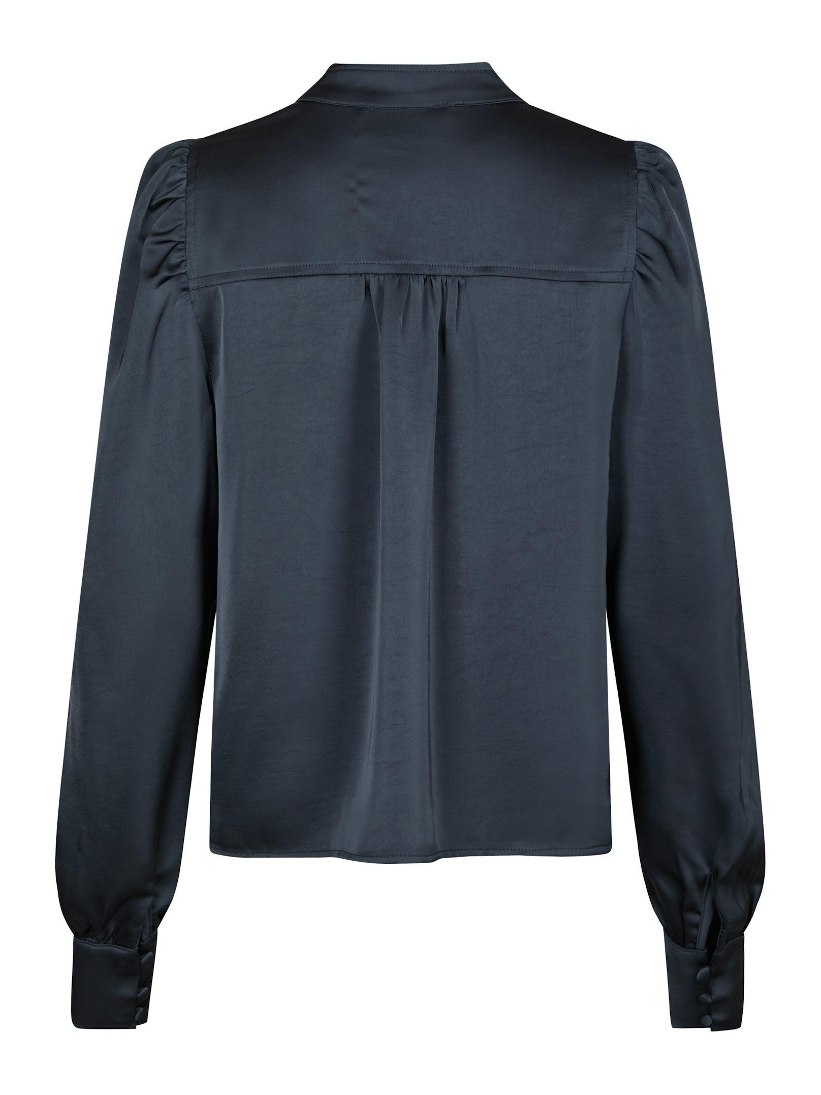 Rosslyn Heavy Sateen Blouse Midnight Blue - 2