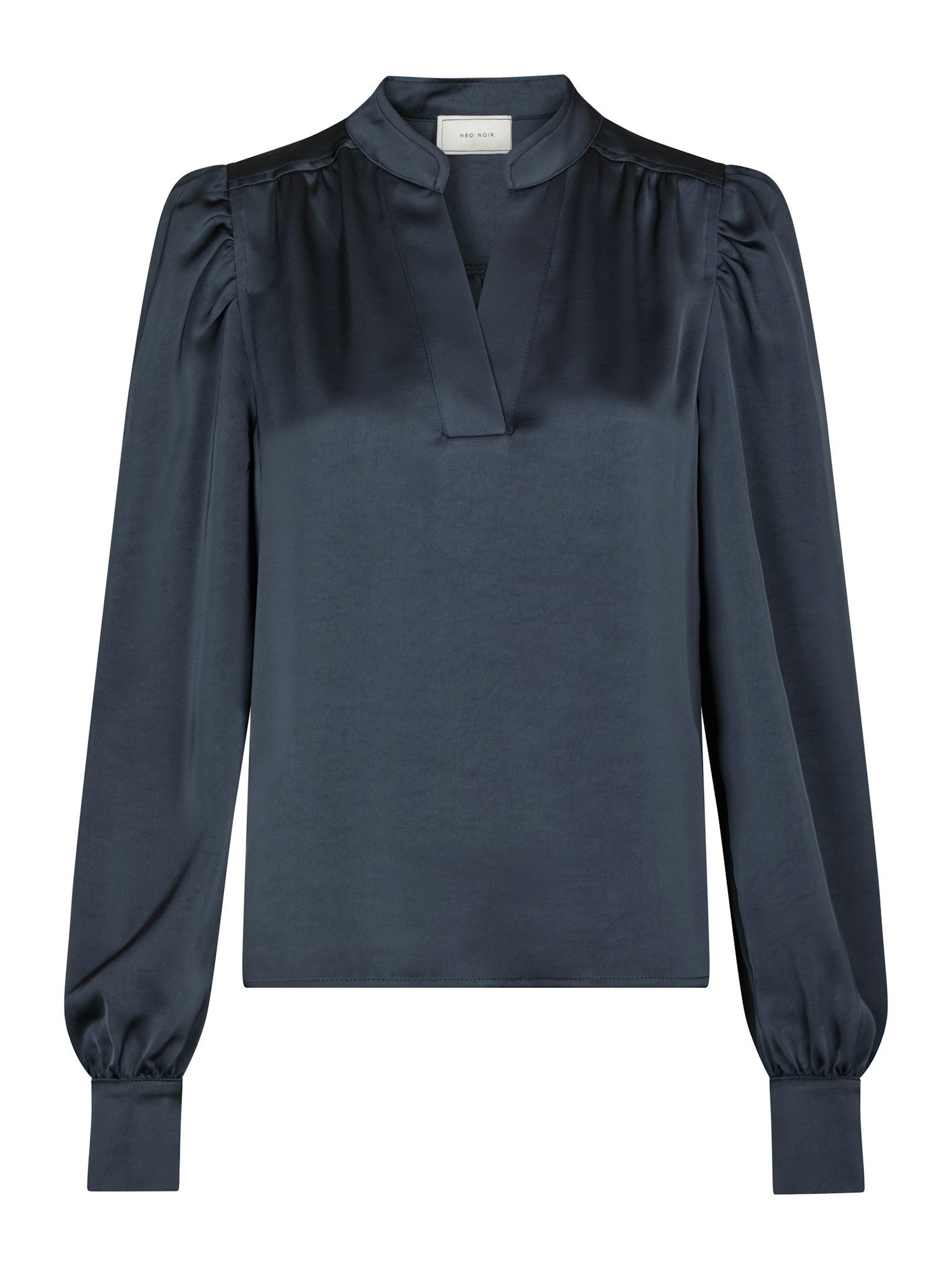 Rosslyn Heavy Sateen Blouse Midnight Blue