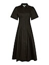 Baia Poplin Dress Chocolate Brown