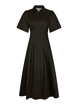 Baia Poplin Dress Chocolate Brown