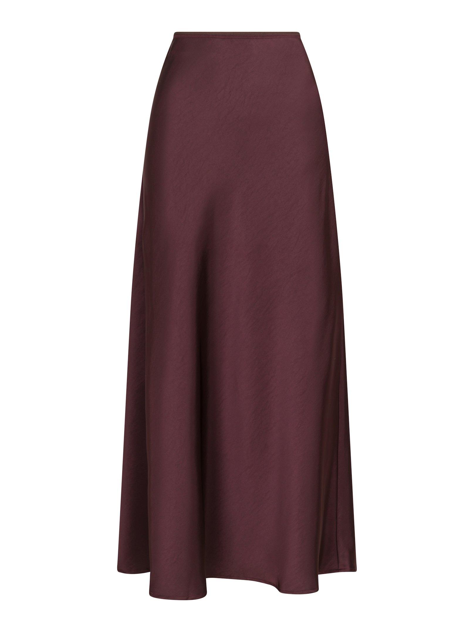 Vicky Heavy Sateen Skirt Burgundy