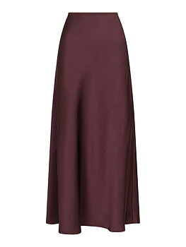 Vicky Heavy Sateen Skirt Burgundy