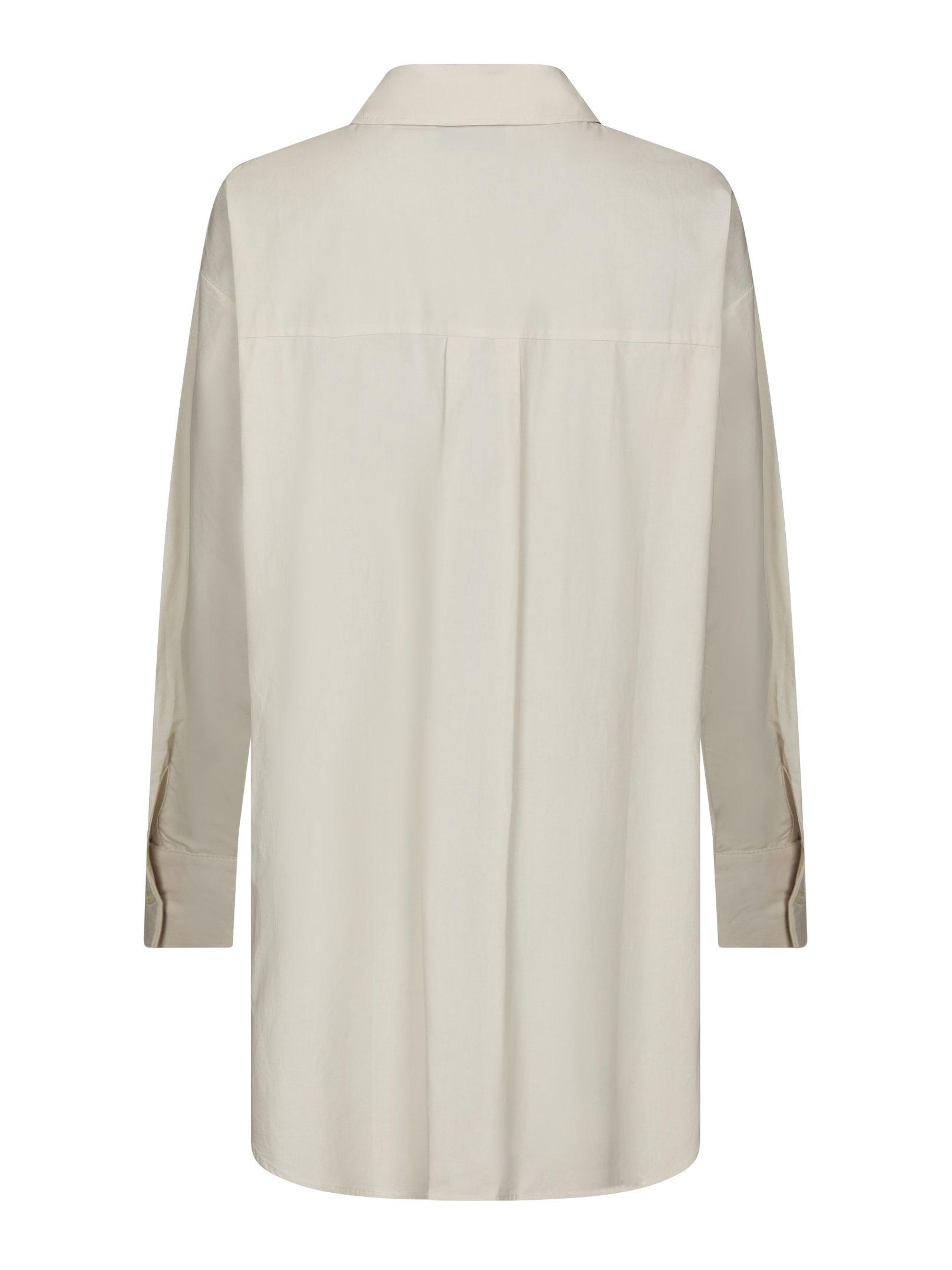 Halina Poplin Shirt Ivory - 2