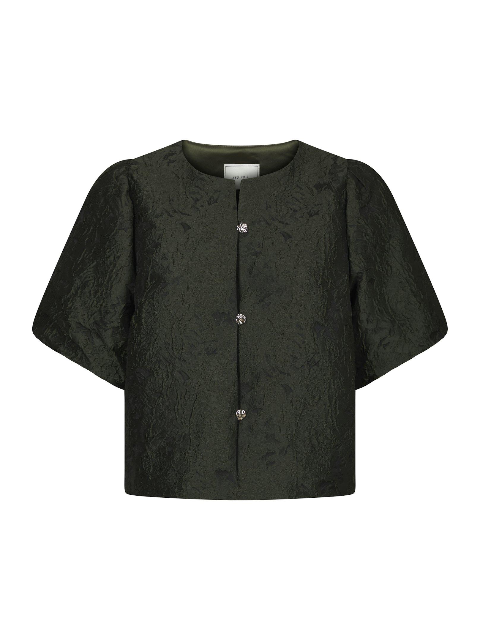 Aisa Brocade Blouse Dark green
