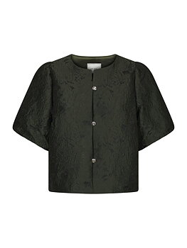 Aisa Brocade Blouse Dark green