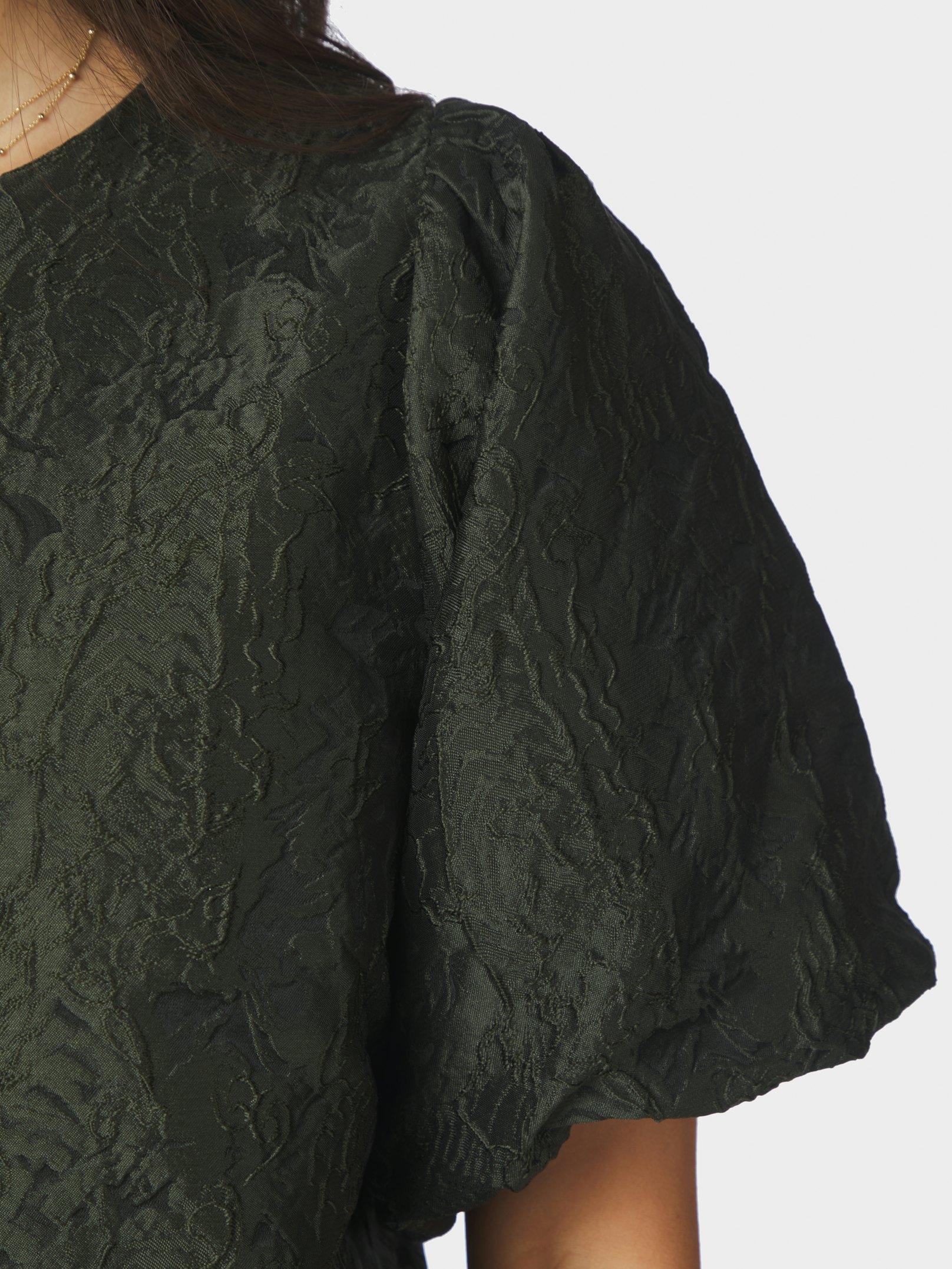 Aisa Brocade Blouse Dark green - 6