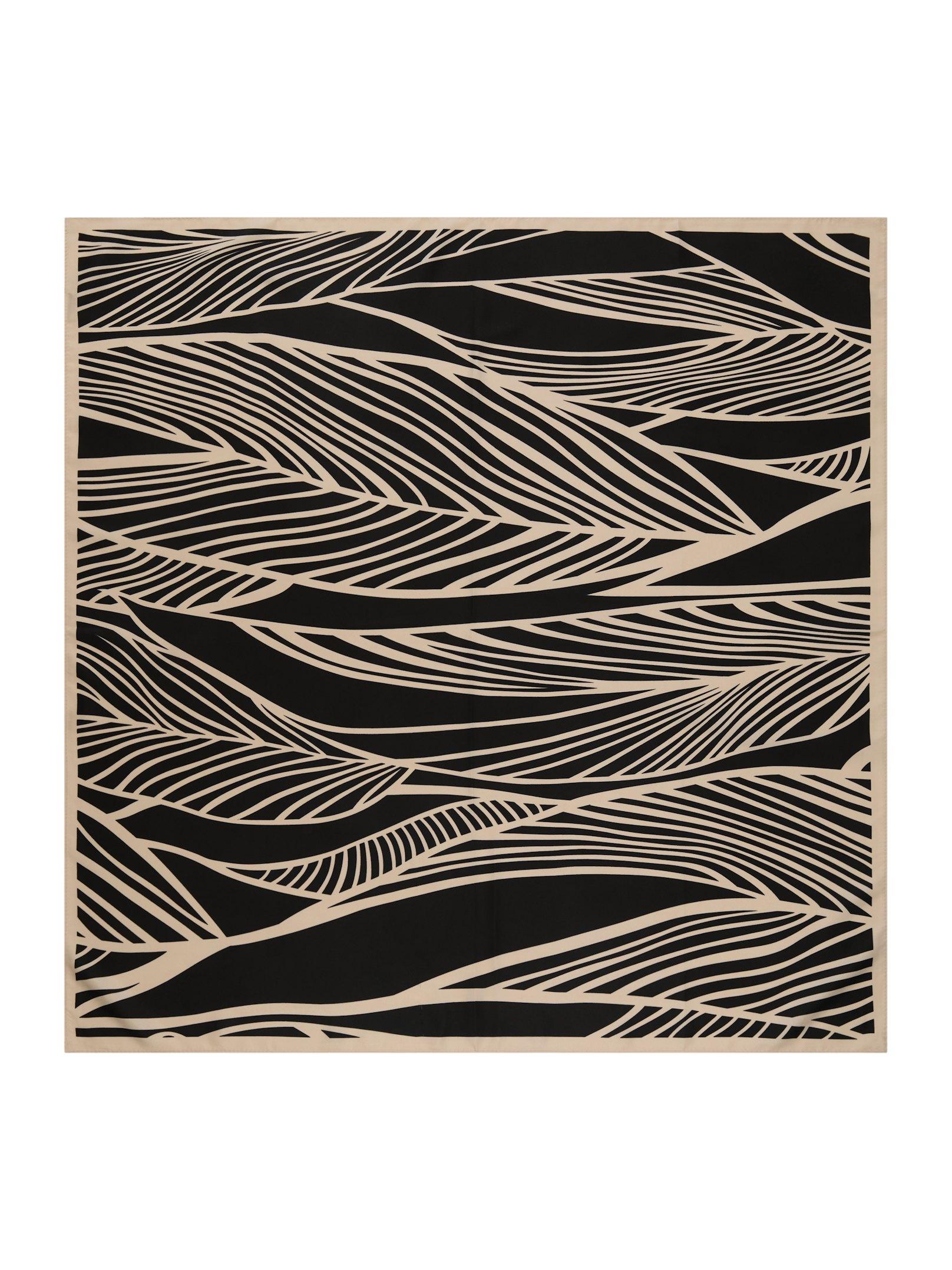 Anara Print Scarf Black Sand