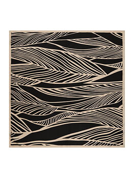 Anara Print Scarf Black Sand