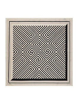 Kela Print Scarf Off White Black