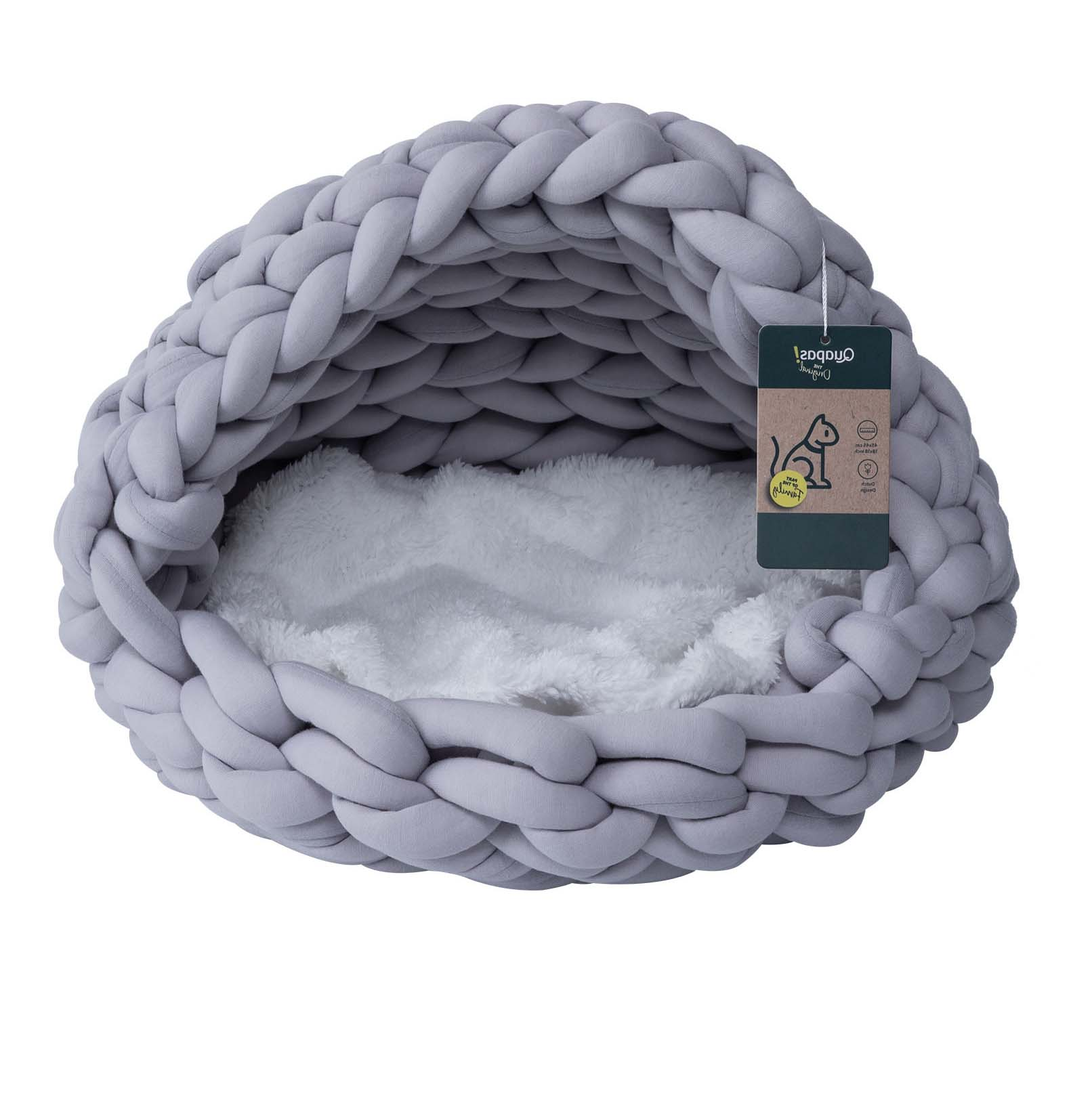 KATTBÄDD IGLOO i flätat tyg - 2