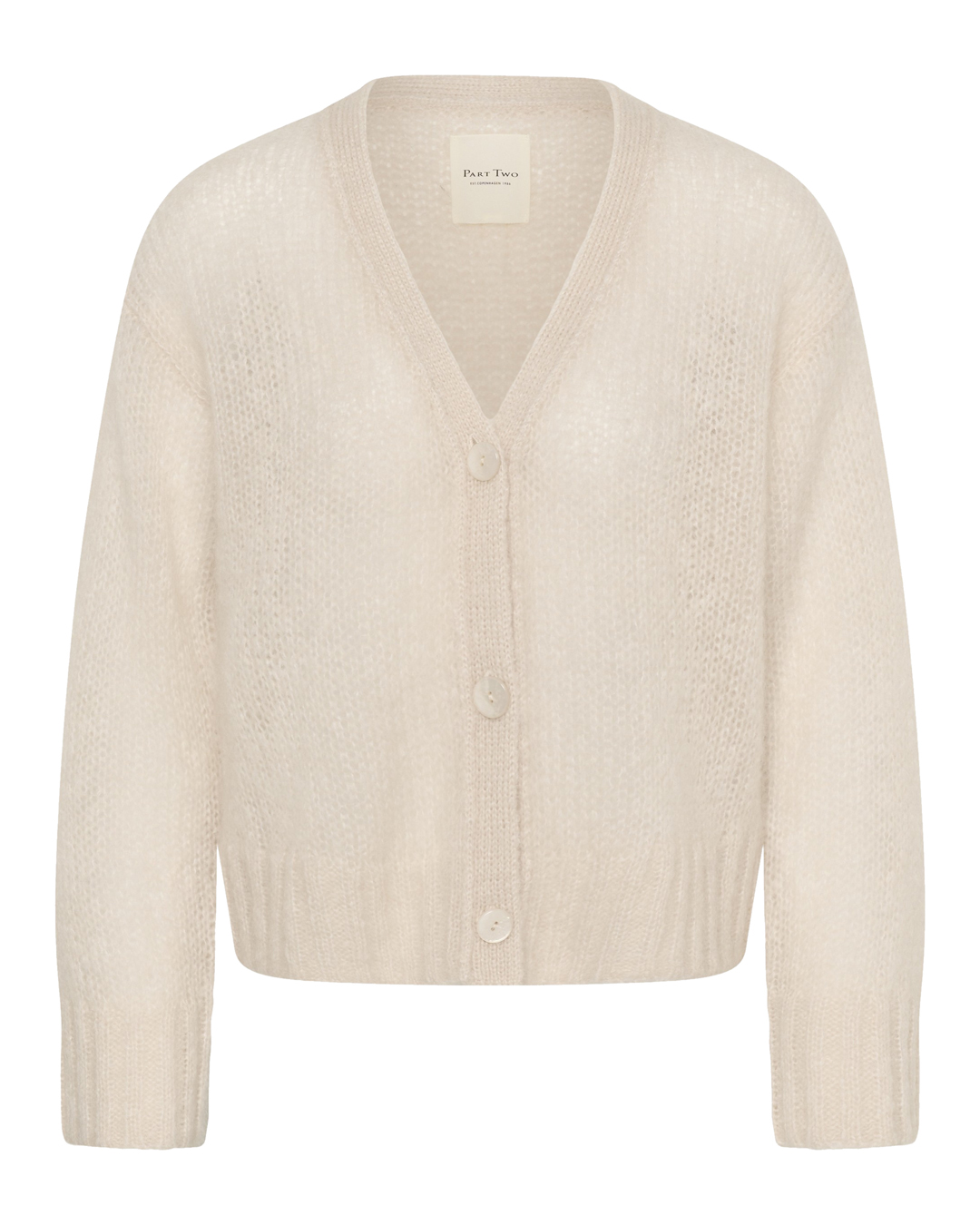 Kofta Zendaya mohairmix ljusbeige