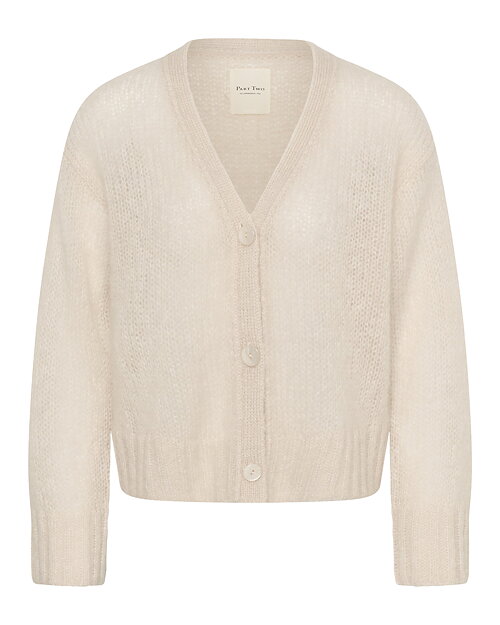 Kofta Zendaya mohairmix ljusbeige