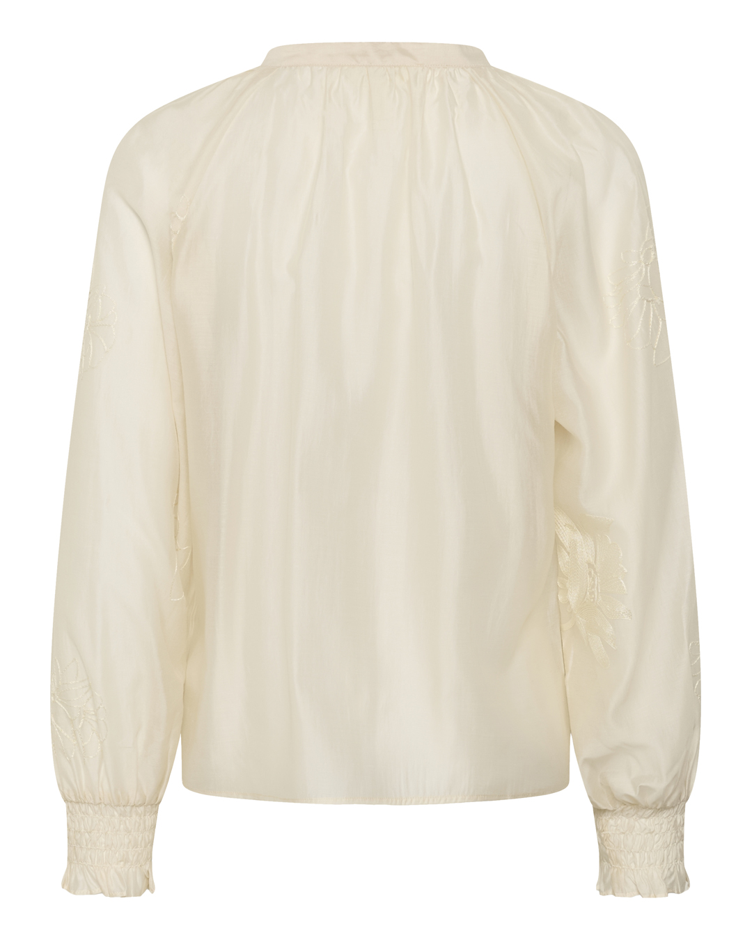 Blus Cheyanne med brodyr ljusbeige - 6