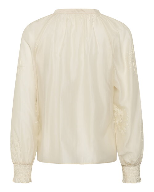 Blus Cheyanne med brodyr ljusbeige - 6
