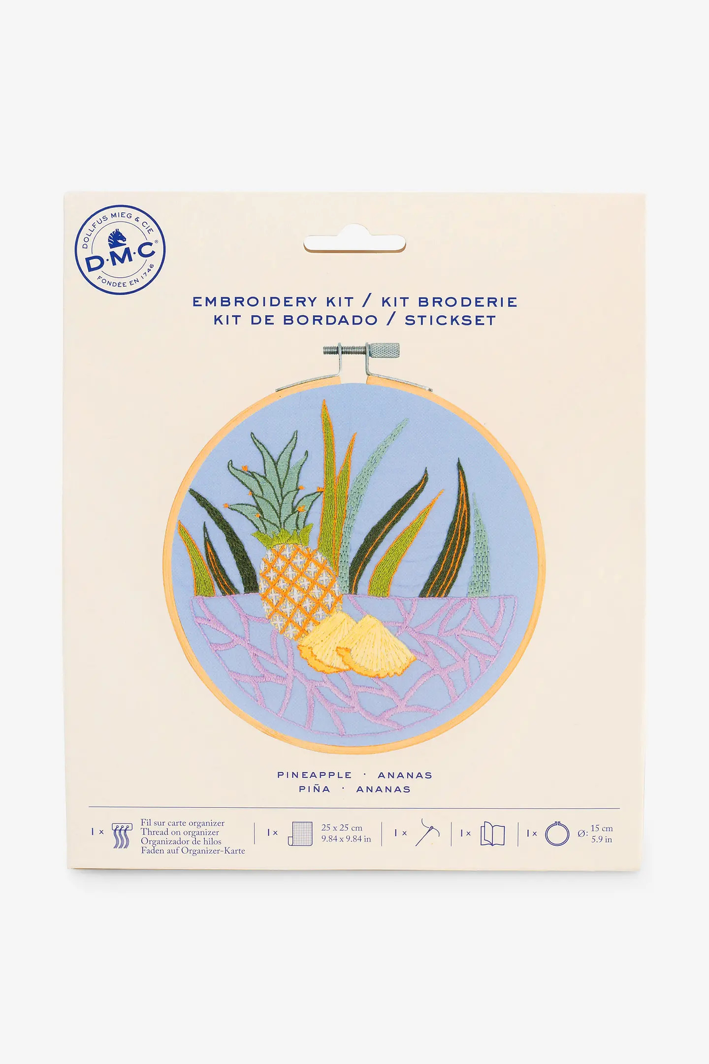 DMC Ritat broderikit Pineapple 14 x 14  - 2