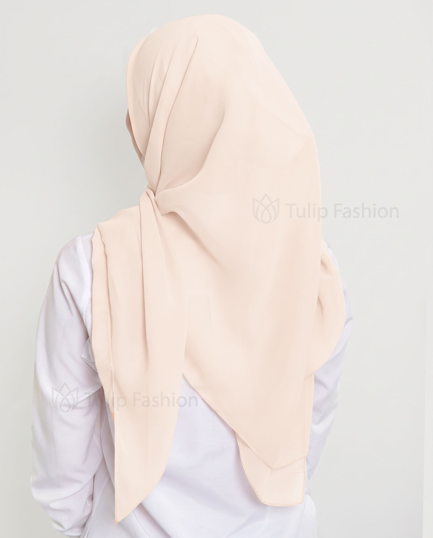 Hijab - Square Chiffon 120 cm - Peach - 2