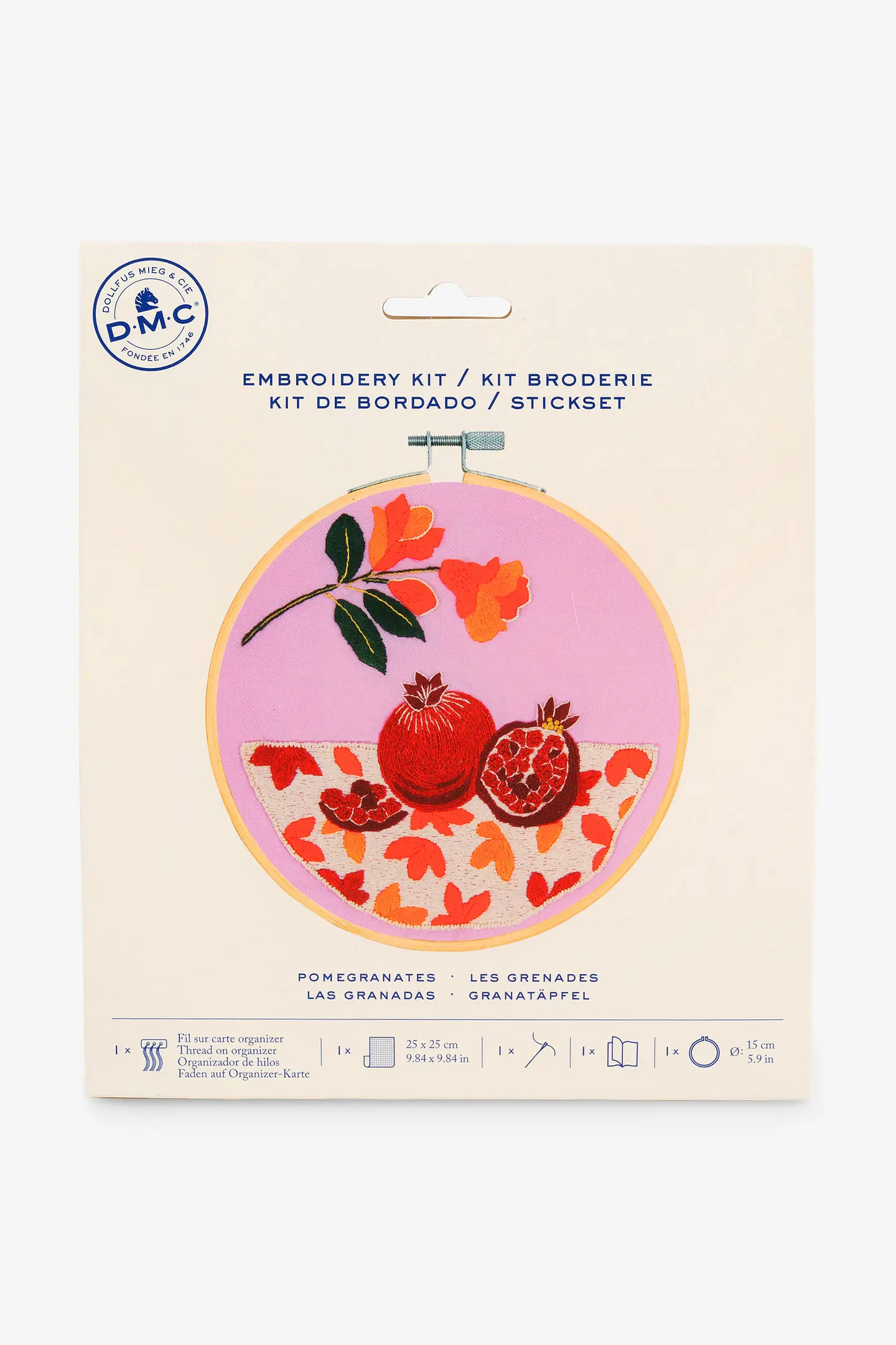 DMC Ritat broderikit Pomegranates 13,7 x 14,2  - 2
