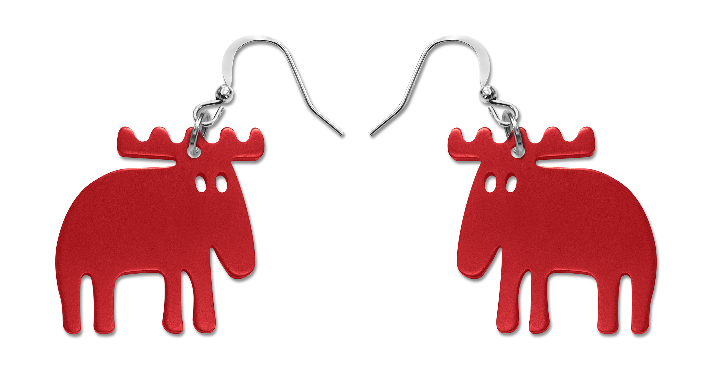 Earring Moz, red