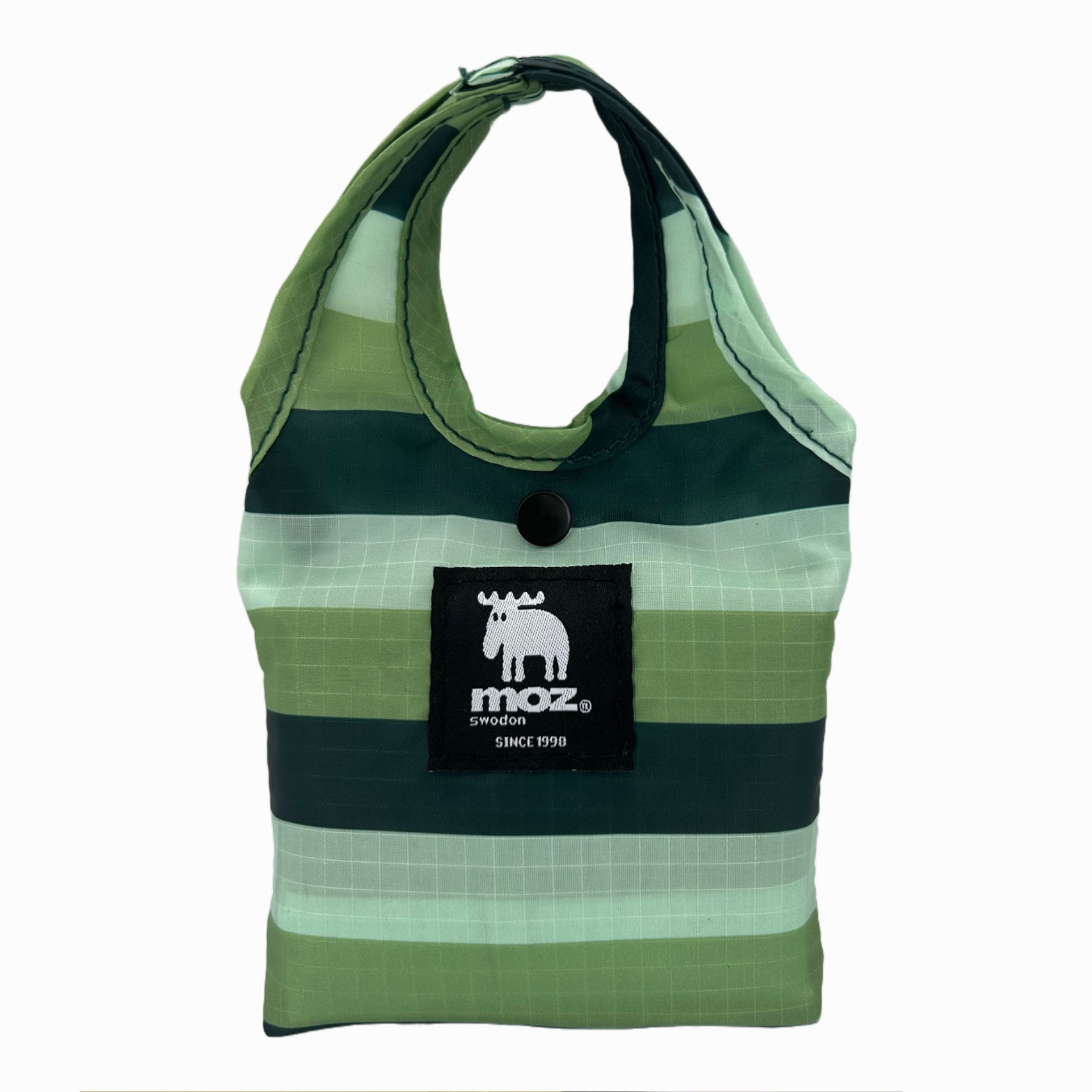 Foldable Bag Moz, Rpet Ripstop, striped green - 2