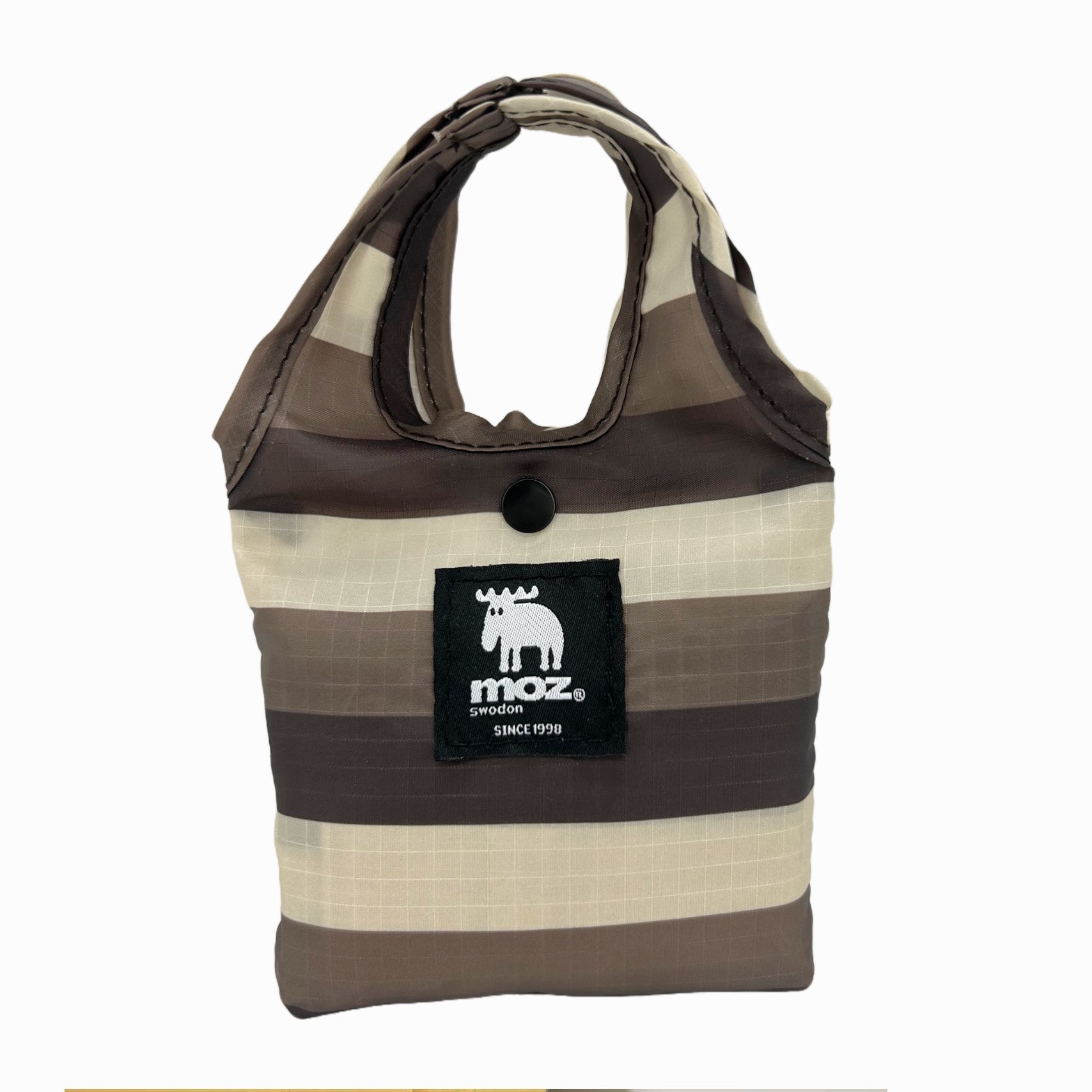 Foldable Bag Moz, Rpet Ripstop, striped beige - 2