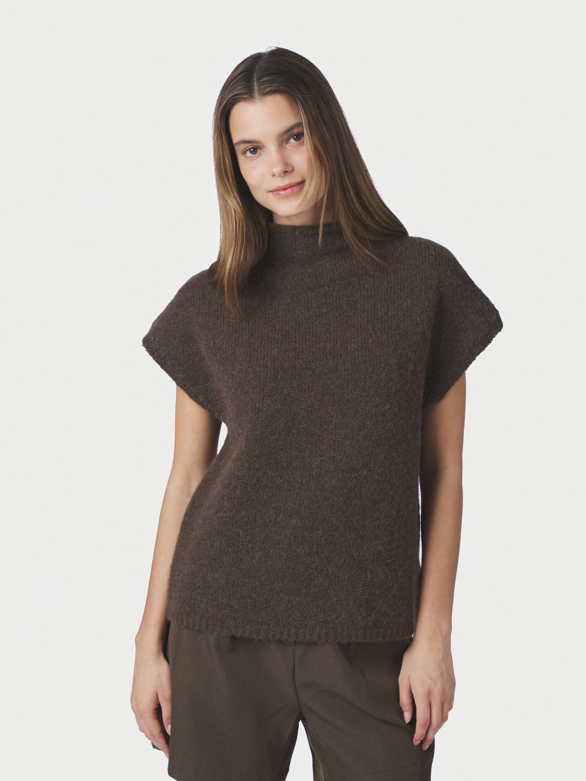 Neo Noir Jona Knit Top, Brown Melange - 3