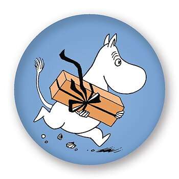 Mumin magnet - Mumintrollet med present