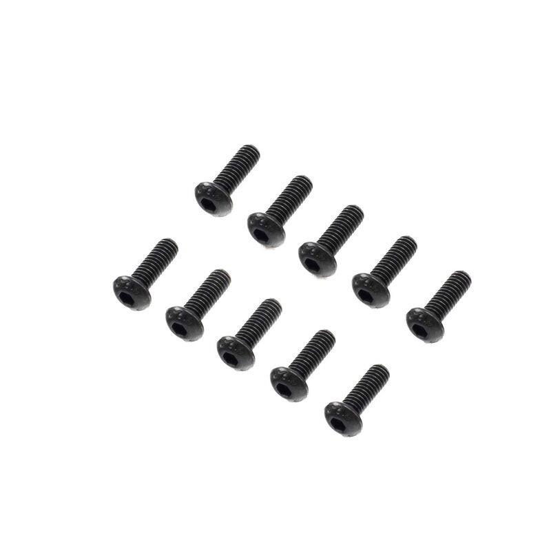 Losi Button Head Screws, M4 x 12mm STL (10)
