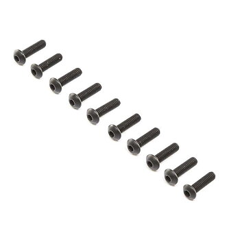 Losi Button Head Screws, M4 x 16mm STL (10)