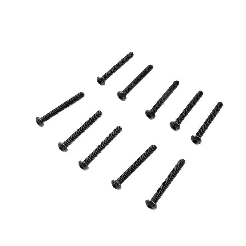 Losi Button Head Screws, M4 x 35mm STL (10)