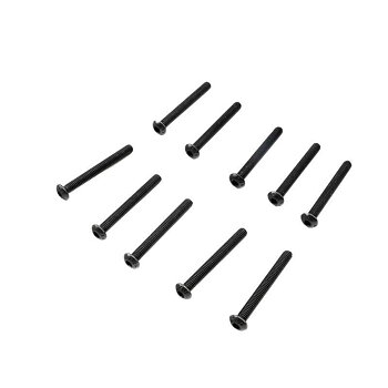 Losi Button Head Screws, M4 x 35mm STL (10)