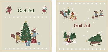 Kvadratkort - God Jul