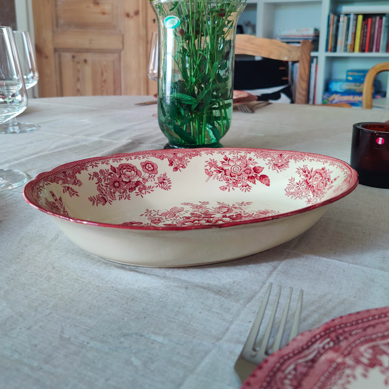 Röd Fasan serveringsskål från  Gustavsberg 