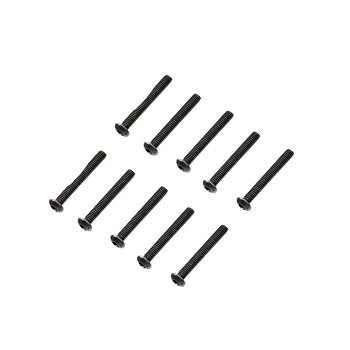Losi Button Head Screws, M4 x 30mm STL (10)