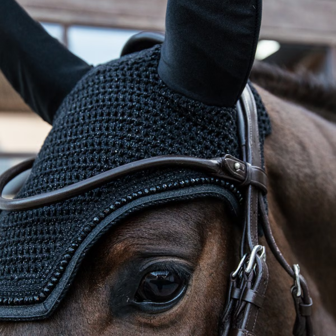 KENTUCKY FLY VEIL  WELLINGTON GLITTER BAND SOUNDLESS - BLACK - 3