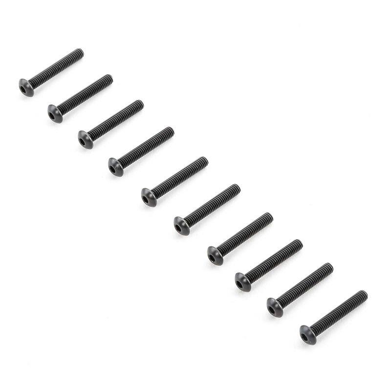 Losi Button Head Screws, M4 x 25mm STL (10)