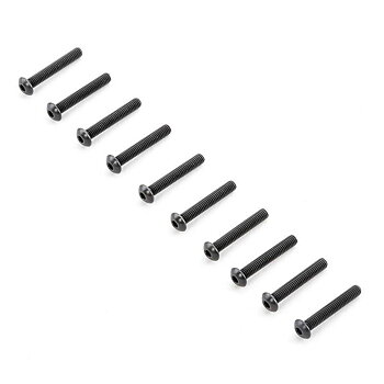Losi Button Head Screws, M4 x 25mm STL (10)