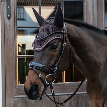 KENTUCKY FLY VEIL  WELLINGTON GLITTER BAND SOUNDLESS - BROWN
