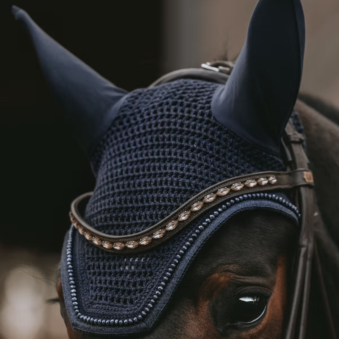 KENTUCKY FLY VEIL WELLINGTON GLITTER BAND - DARK NAYY