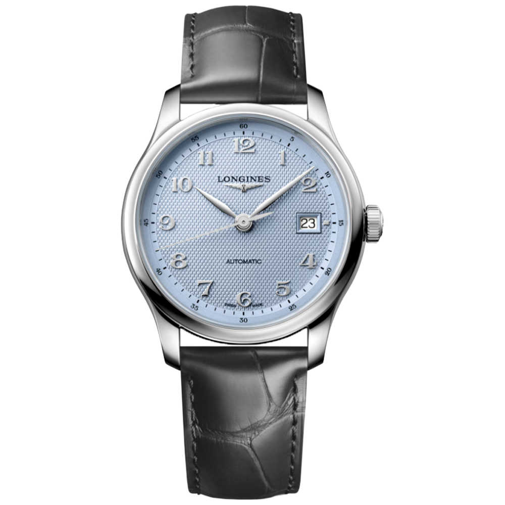 Longines L2.949.4.99.2 Master Collection 39 ljusblå alligatorband