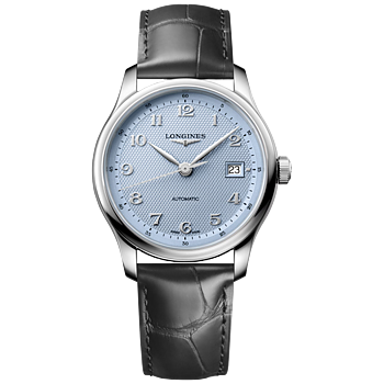 Longines L2.949.4.99.2 Master Collection 39 ljusblå alligatorband