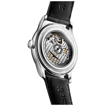 Longines L2.949.4.99.2 Master Collection 39 ljusblå alligatorband baksida
