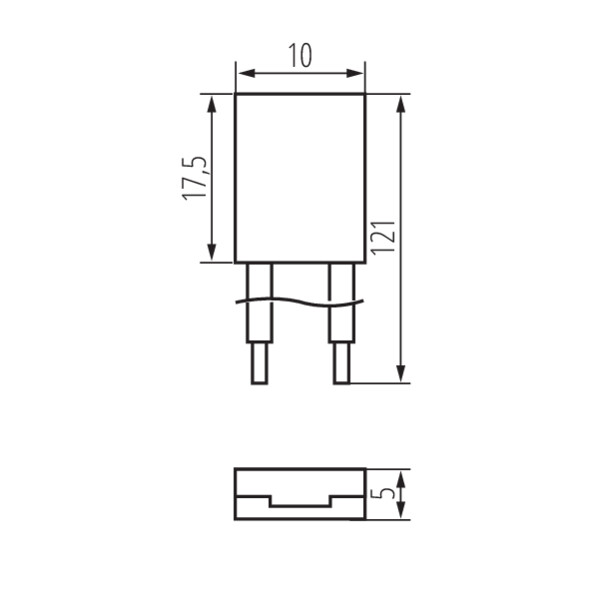KANLUX Klämanslutning 2-pin, 12 cm - 4